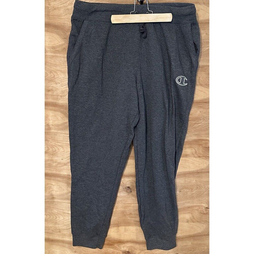 Champion men’s 2XL gray Fleece joggers Drawstring Waist Logo Athleisure